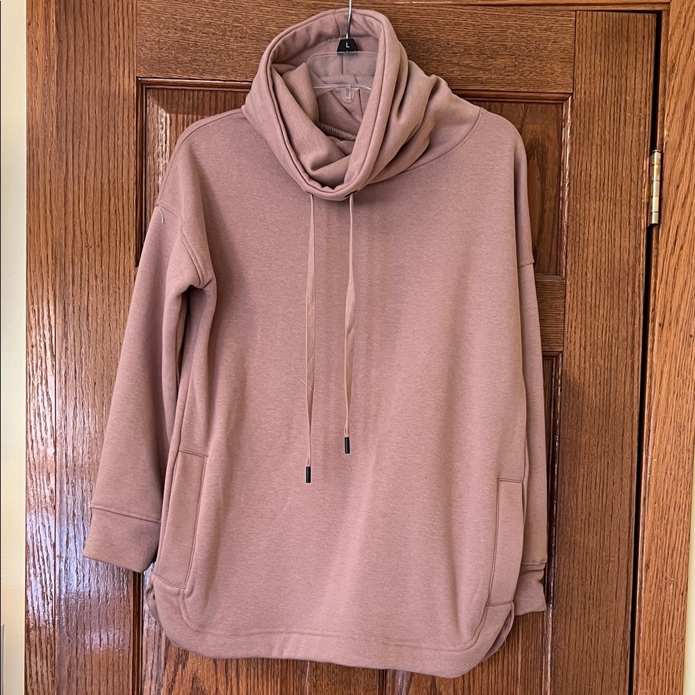 Women's Cowl Neck Sweater in Warm Brown